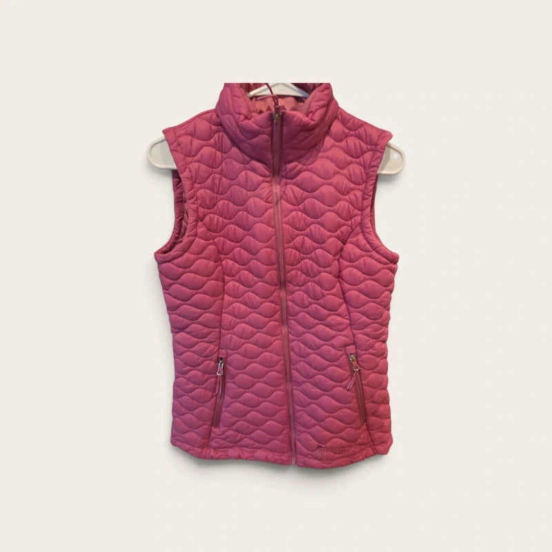 NWOT Free Country Womens Medium Raspberry Sorbet Quilted Pile Vest Jacket Size S