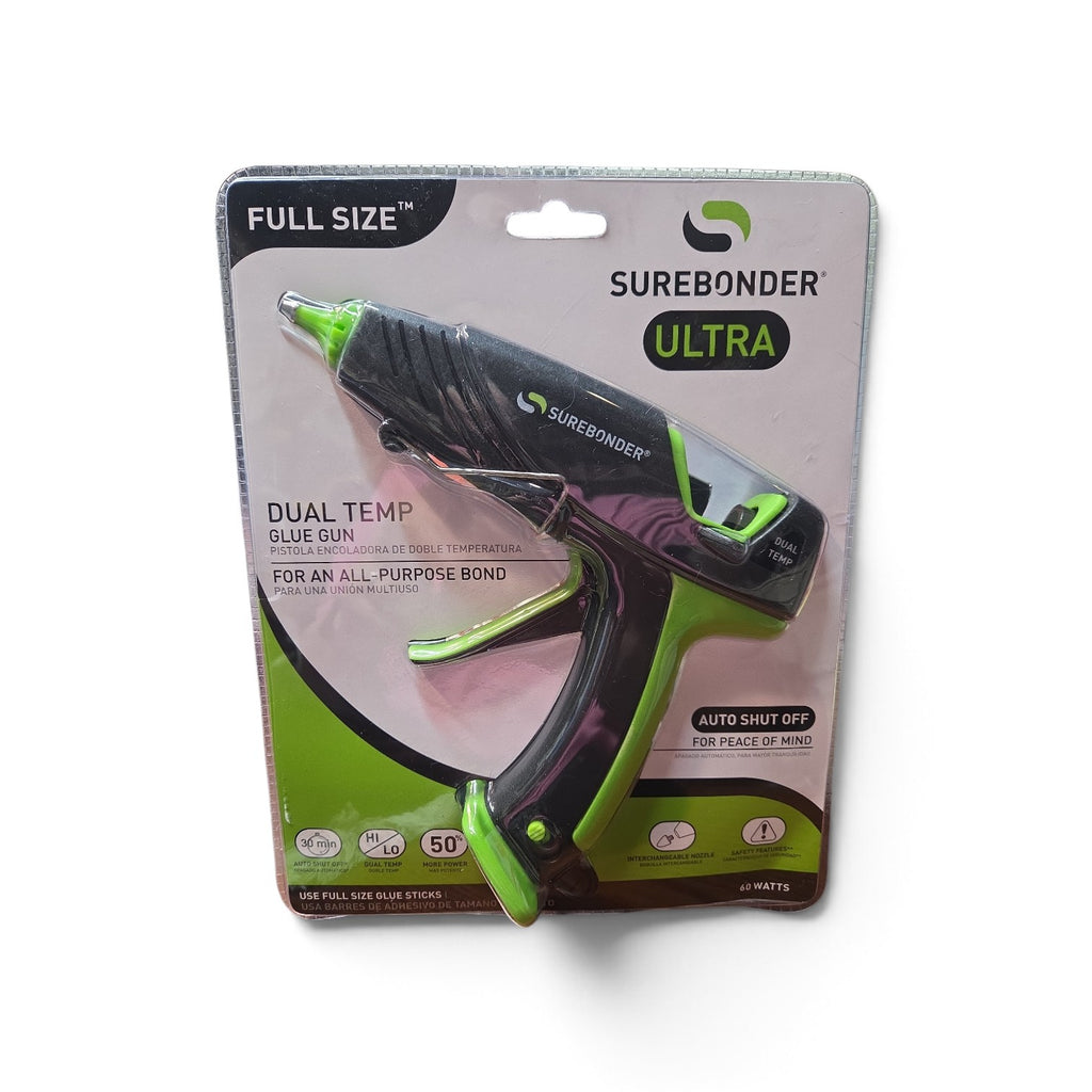 Surebonder Auto Shut Off Hot Glue Gun, Dual Temperature, Full Size, 1.5X Power of Full Size Glue Guns, Easy-Adjust Temp for Multiple Projects (Ultra Series DT-360F)
