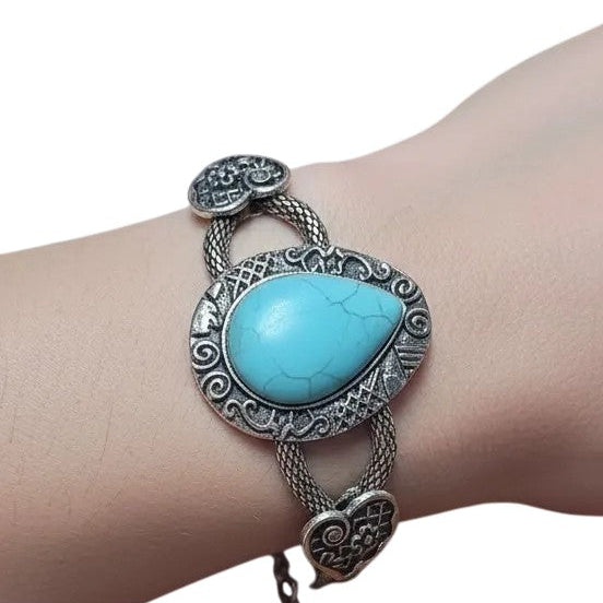 Fashion Jewelry Teardrop Turquoise Bracelet