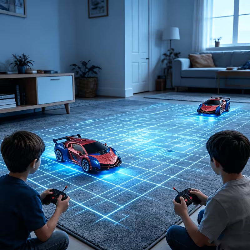 Remote Control Car, One-Button Transform Robot Spider Transformer Toy Car