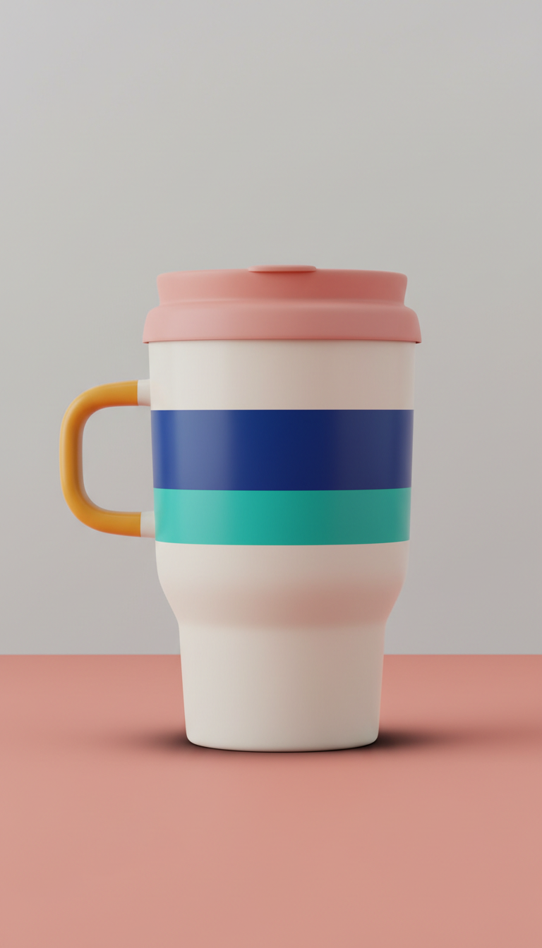 Ceramic Travel Mug with Silicone Lid