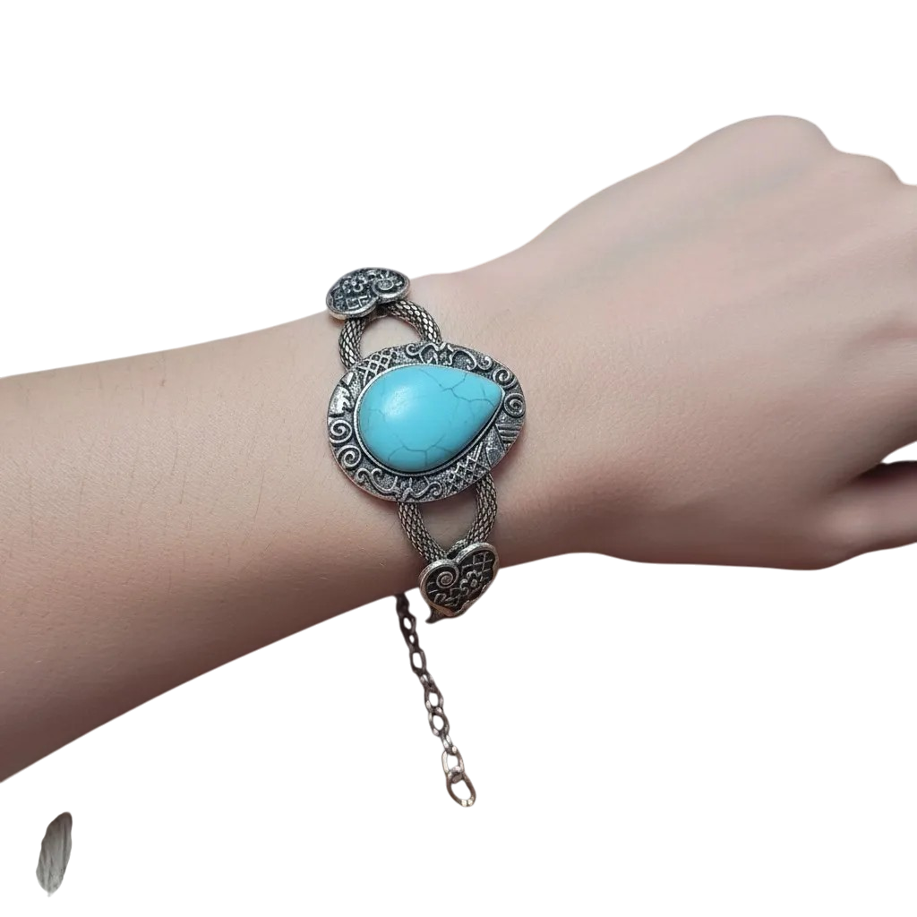 Fashion Jewelry Teardrop Turquoise Bracelet
